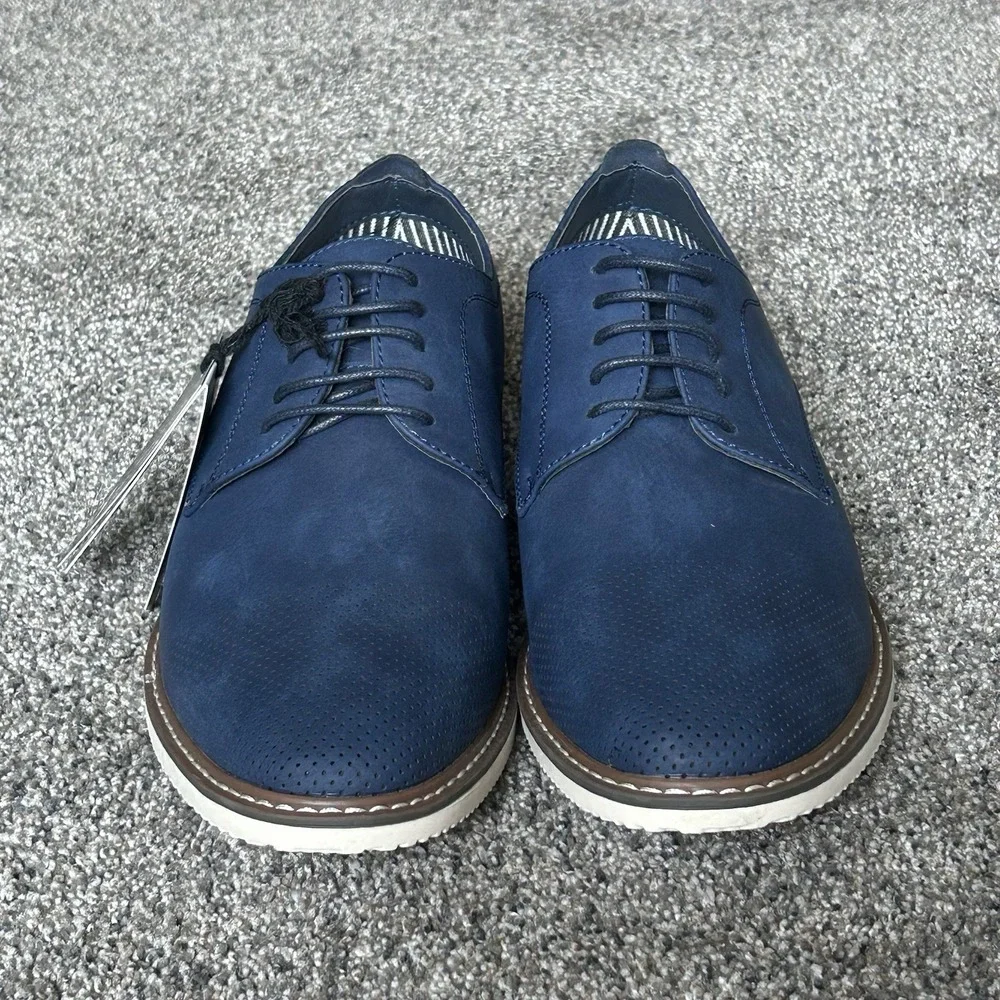 Mio Marino Deevor Men's Dress Shoes Size 9.5 Royal Blue Oxford NWT Ret. $89